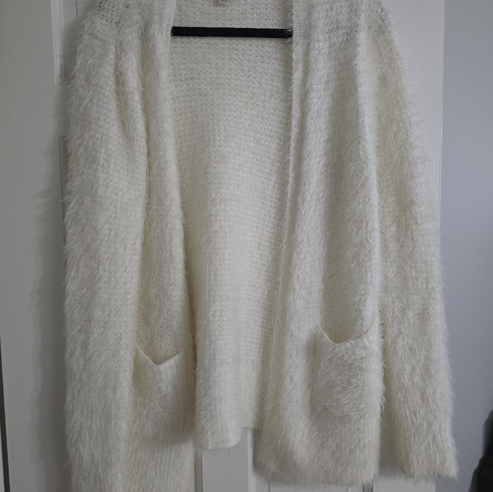 Lauren Conrad fuzzy cardigan